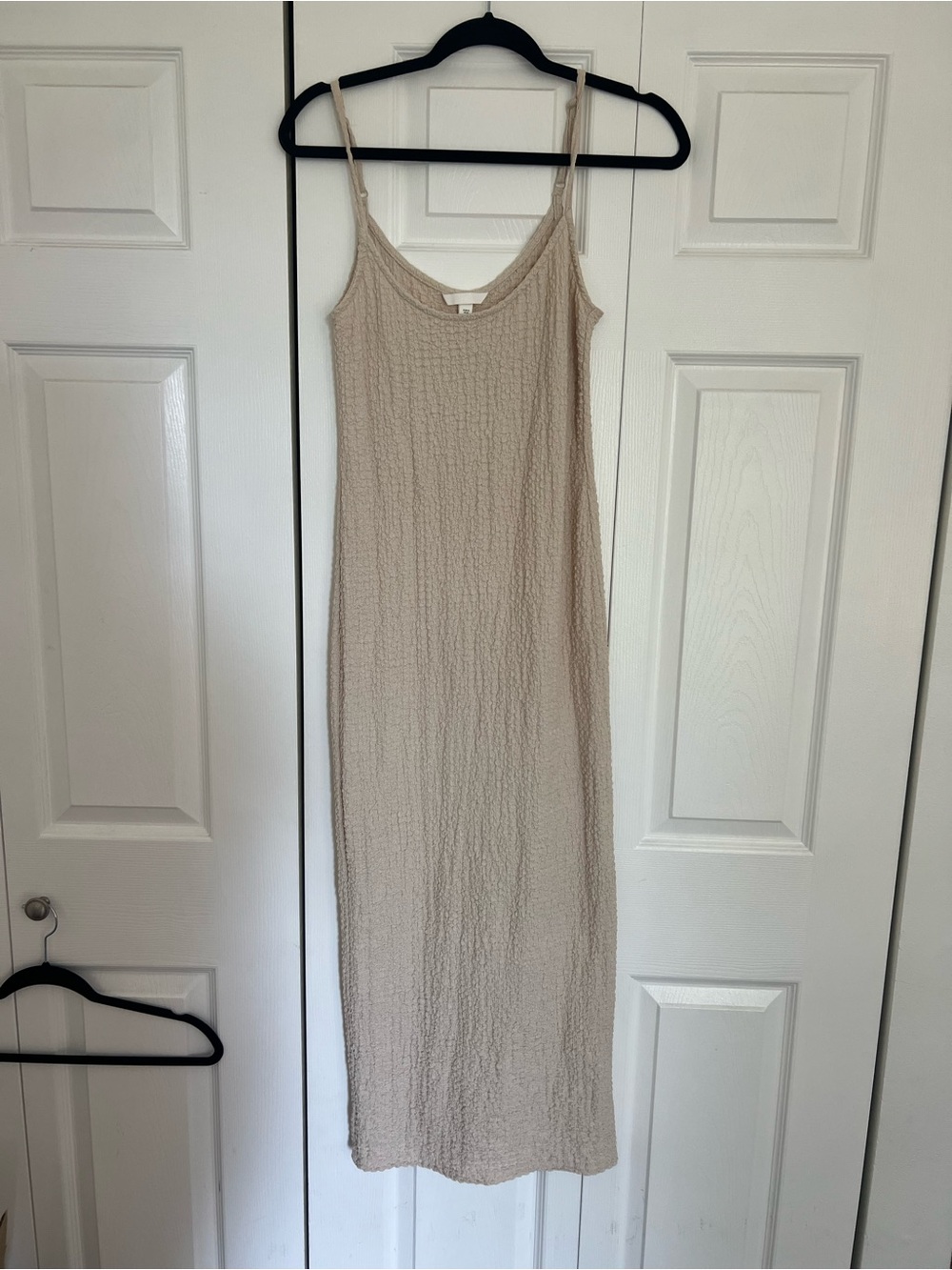 H&M Neutral Beige Maxi Slip Dress